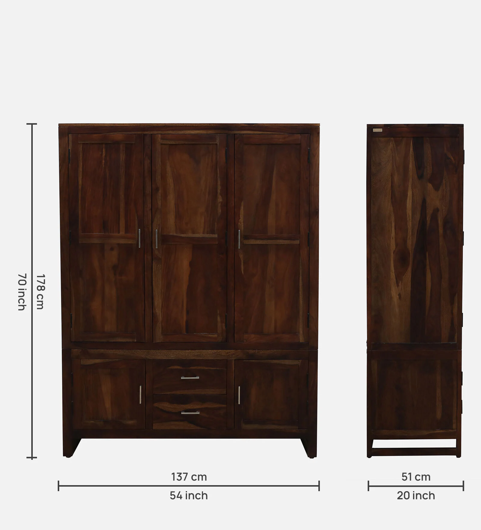 2. Elegant Classic Wooden Wardrobe with Ample Storage and Stylish Design - Image 5