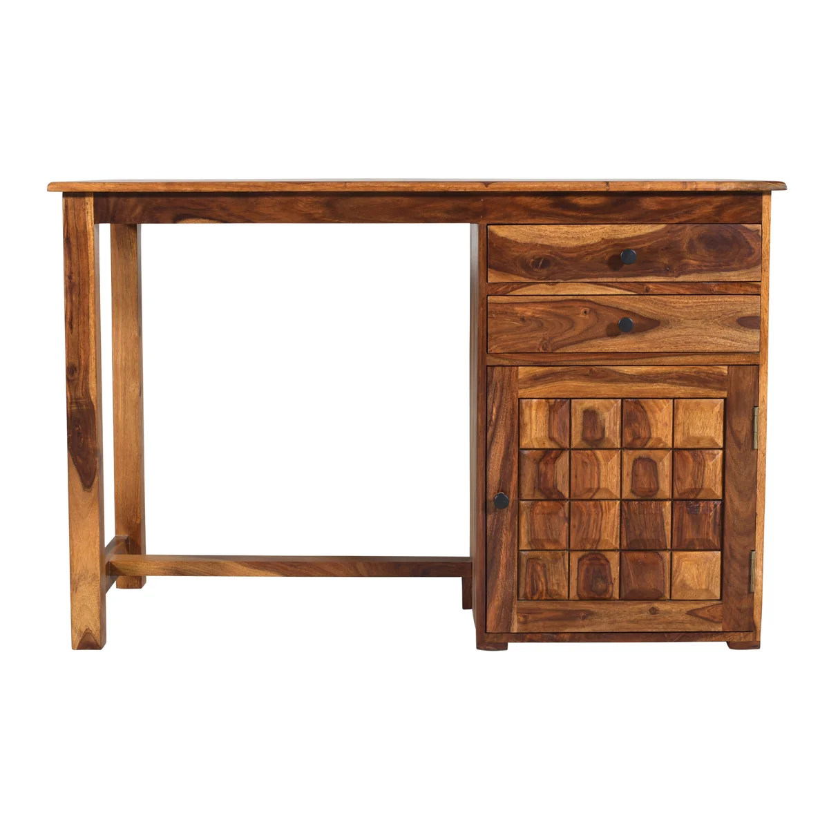 3. Classic Solid Wood Study Desk with Spacious Worktop and Storage - Image 2