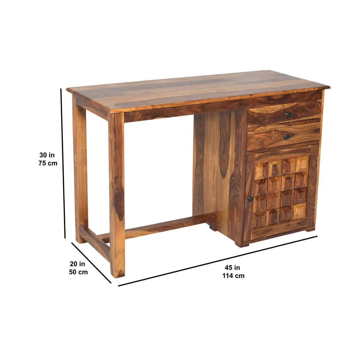 3. Classic Solid Wood Study Desk with Spacious Worktop and Storage - Image 5