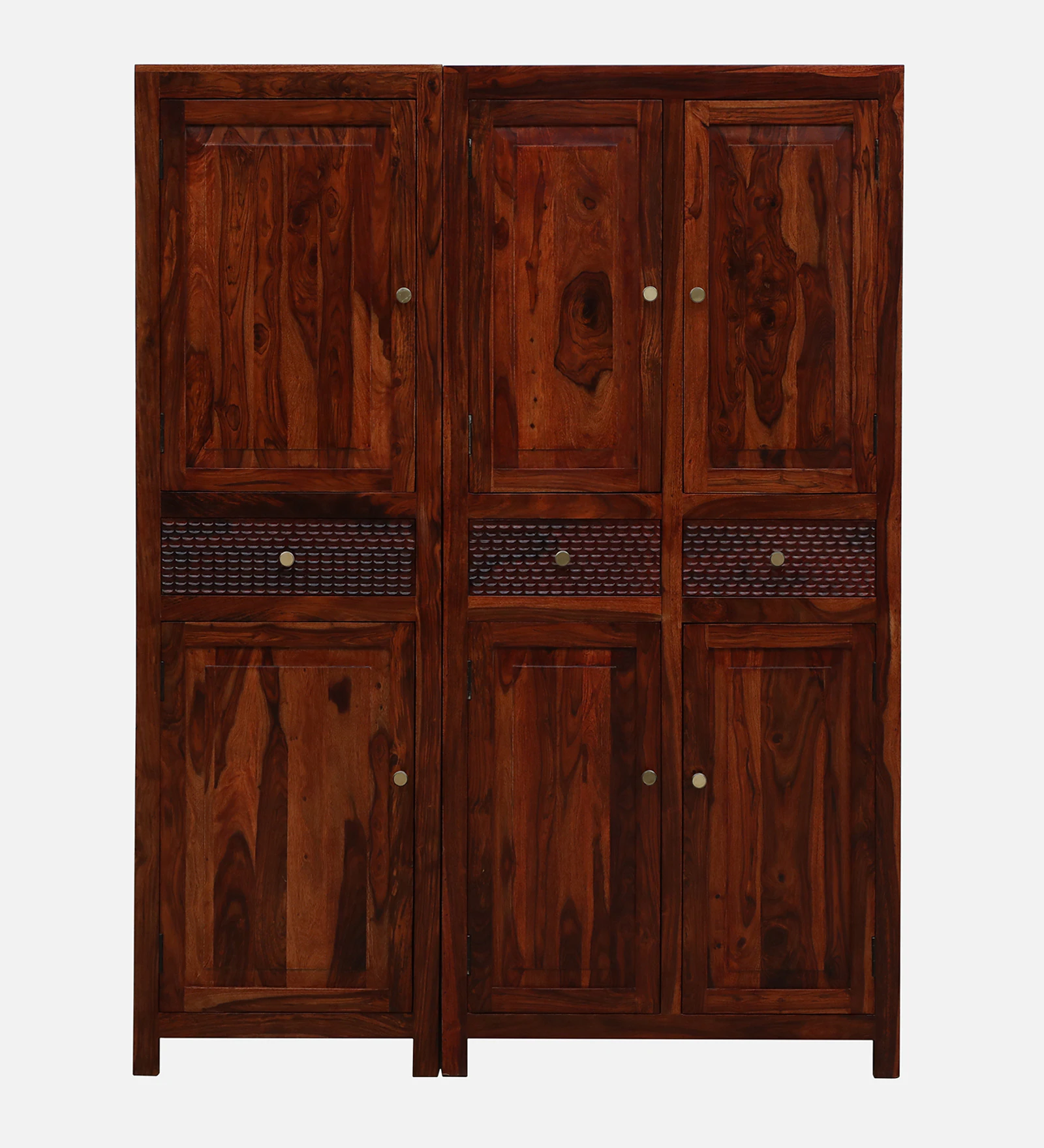 3. Modern Solid Wood Bedroom Wardrobe with Spacious Shelves and Hanging Space - Image 5
