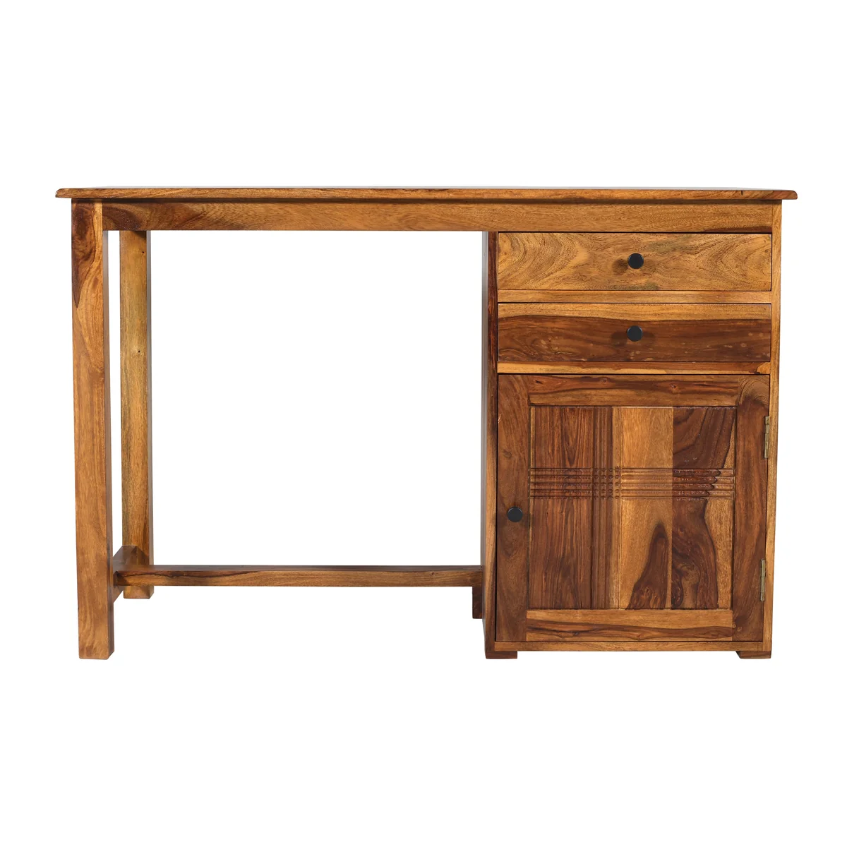 4. Natural Sheesham Wood Writing Desk for Home Office and Study - Image 2