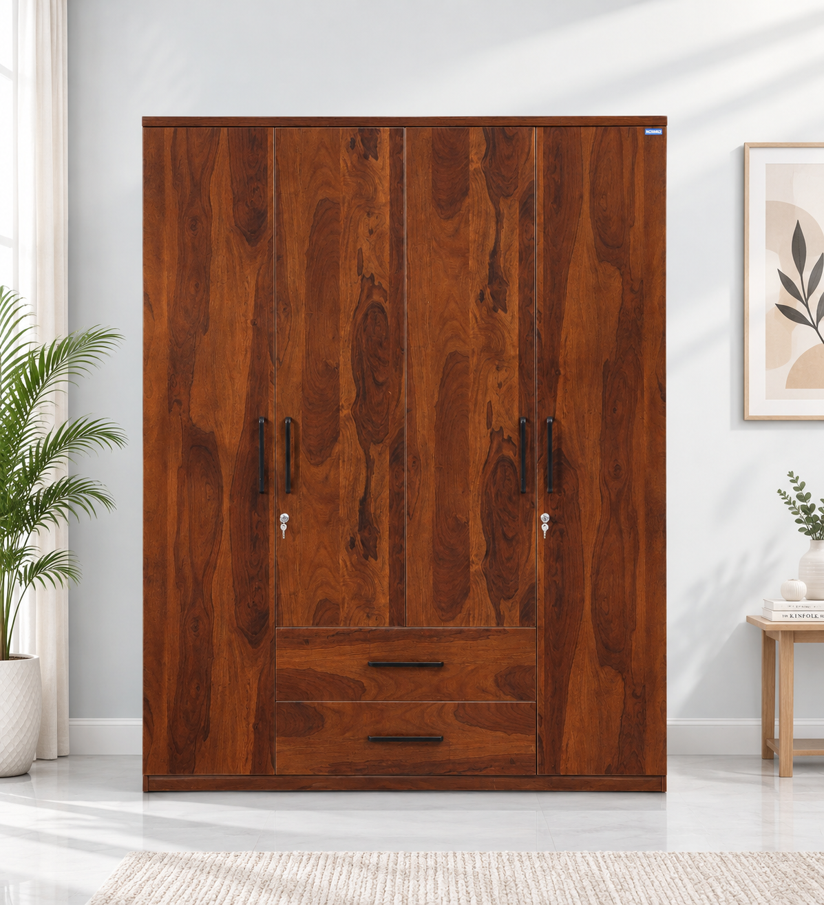 5. Contemporary Wooden Wardrobe with Spacious Storage for Modern Bedrooms
