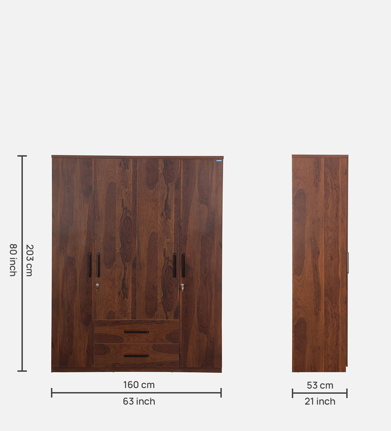 5. Contemporary Wooden Wardrobe with Spacious Storage for Modern Bedrooms - Image 3