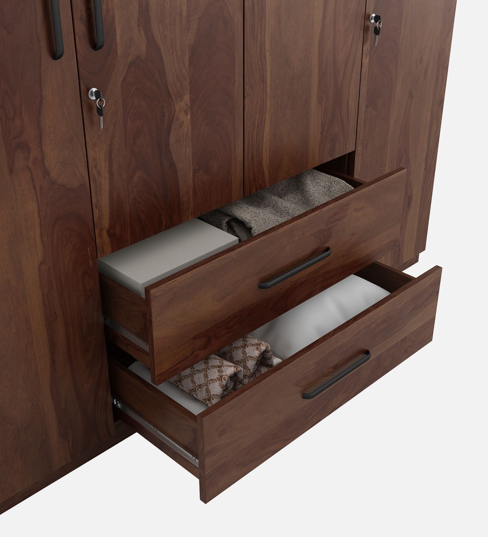 6. Luxury Solid Sheesham Wood Wardrobe with Multiple Storage Compartments - Image 2
