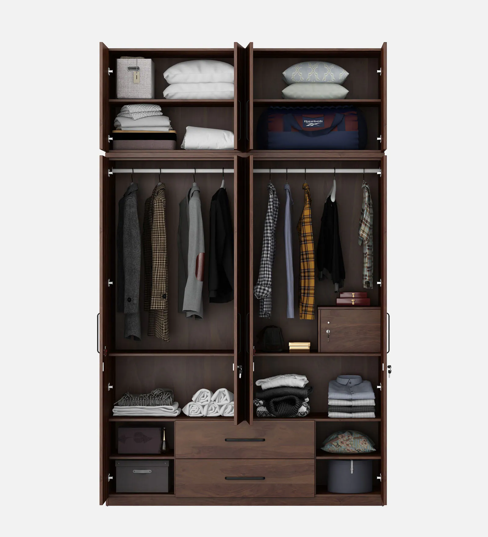 6. Luxury Solid Sheesham Wood Wardrobe with Multiple Storage Compartments - Image 5