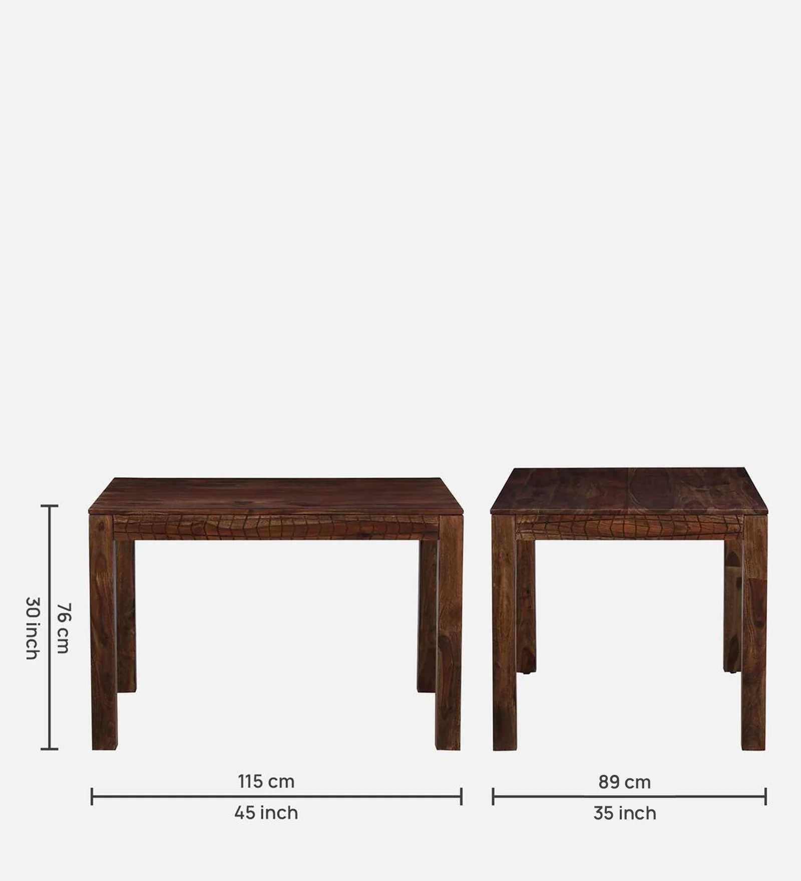 Arden Elegant Solid Wood 4 Seater Dining Table with Chairs - Image 4