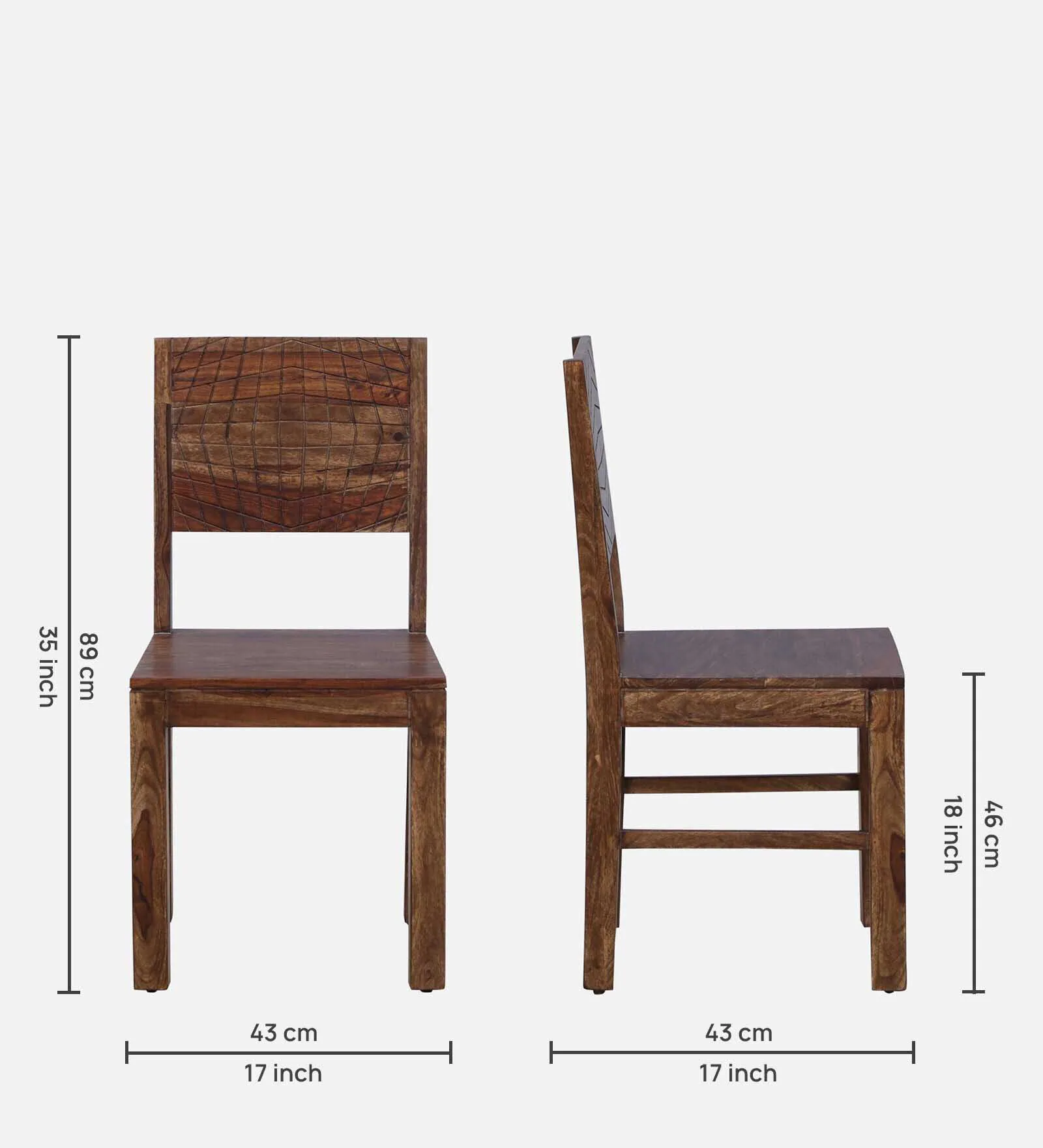 Arden Elegant Solid Wood 4 Seater Dining Table with Chairs - Image 5