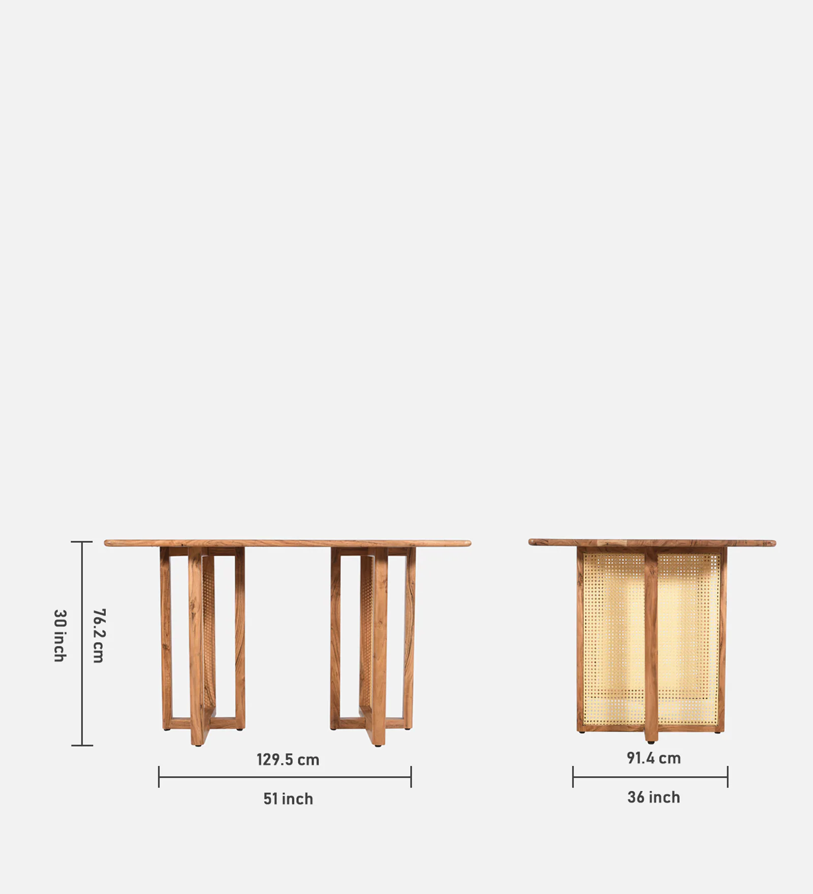 Avira Modern Solid Wood 4 Seater Dining Set for Home - Image 6