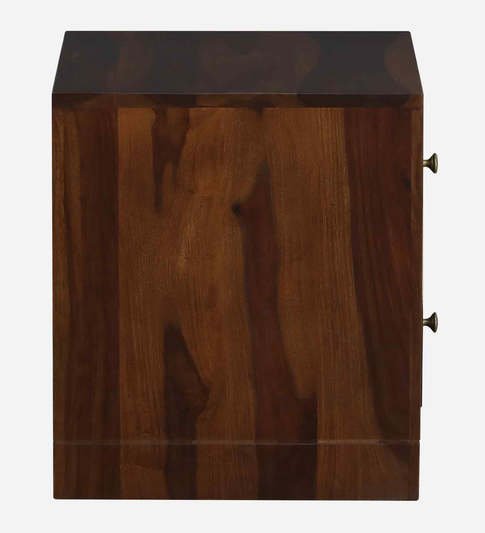 Classic Solid Sheesham Wood Bedside Table with Storage - Image 2