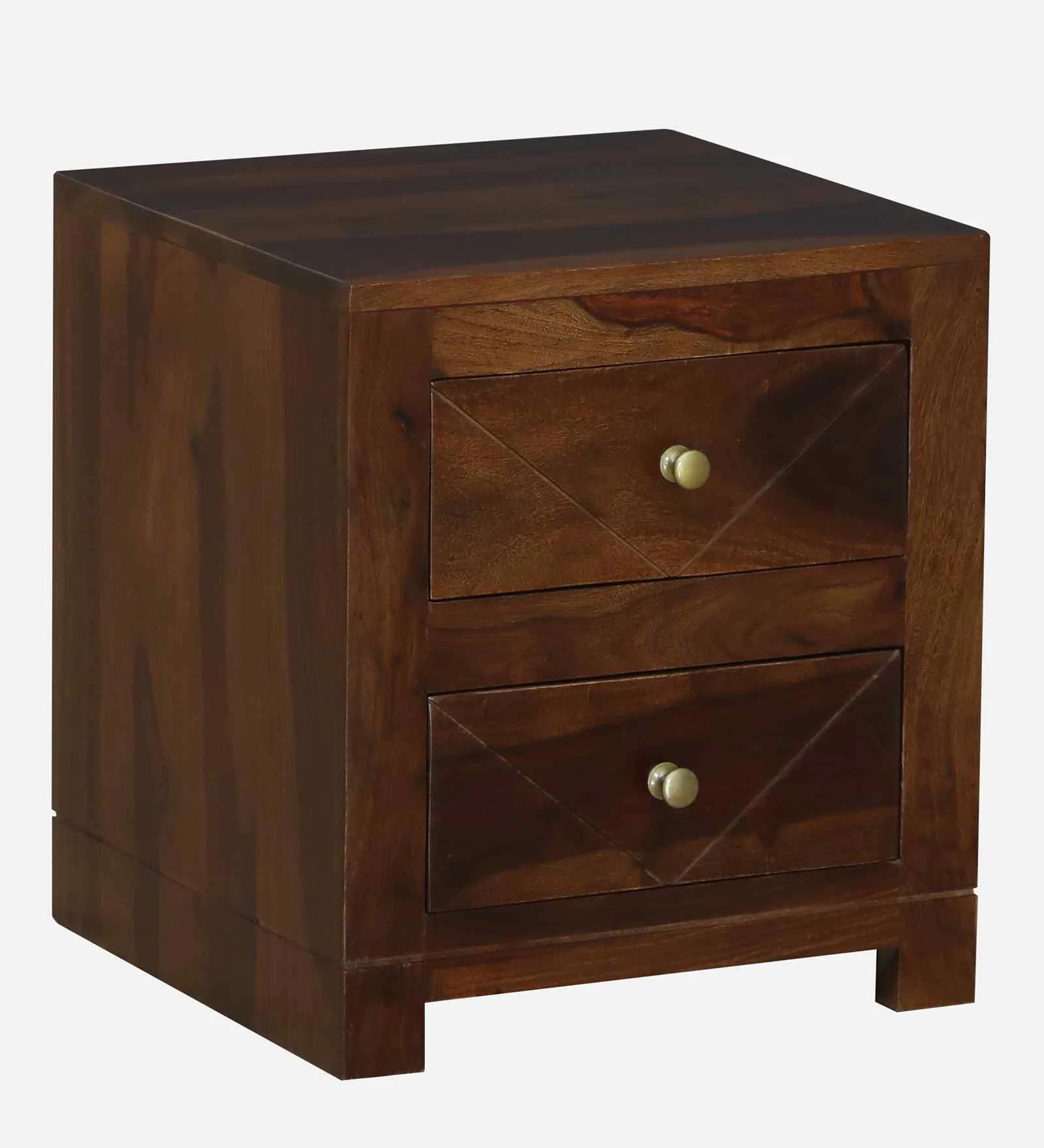 Classic Solid Sheesham Wood Bedside Table with Storage - Image 6