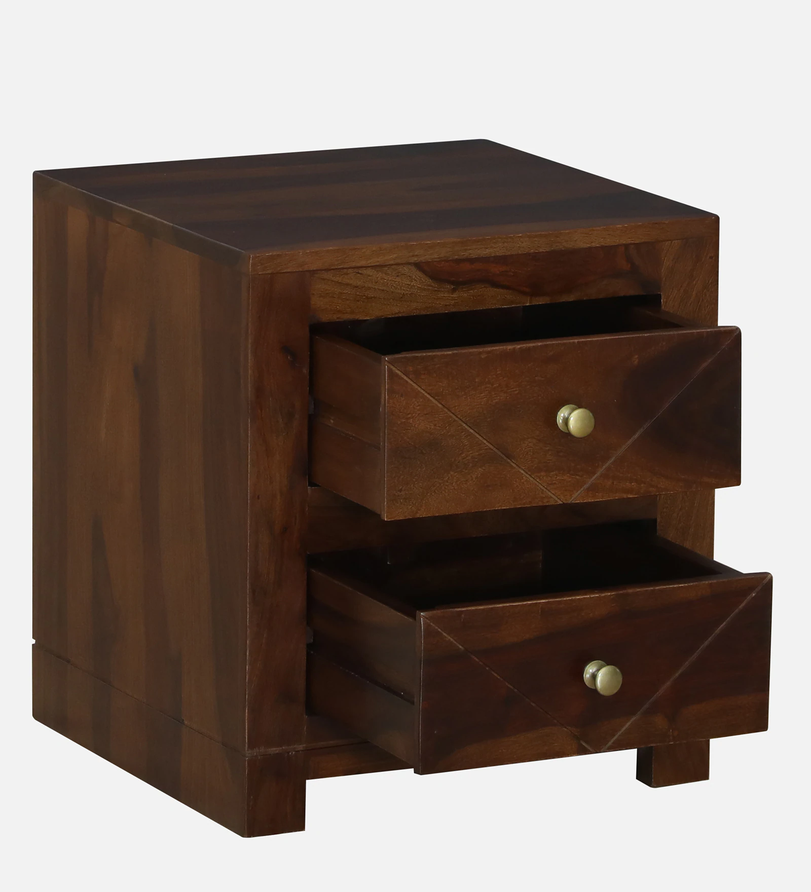 Classic Solid Sheesham Wood Bedside Table with Storage - Image 7