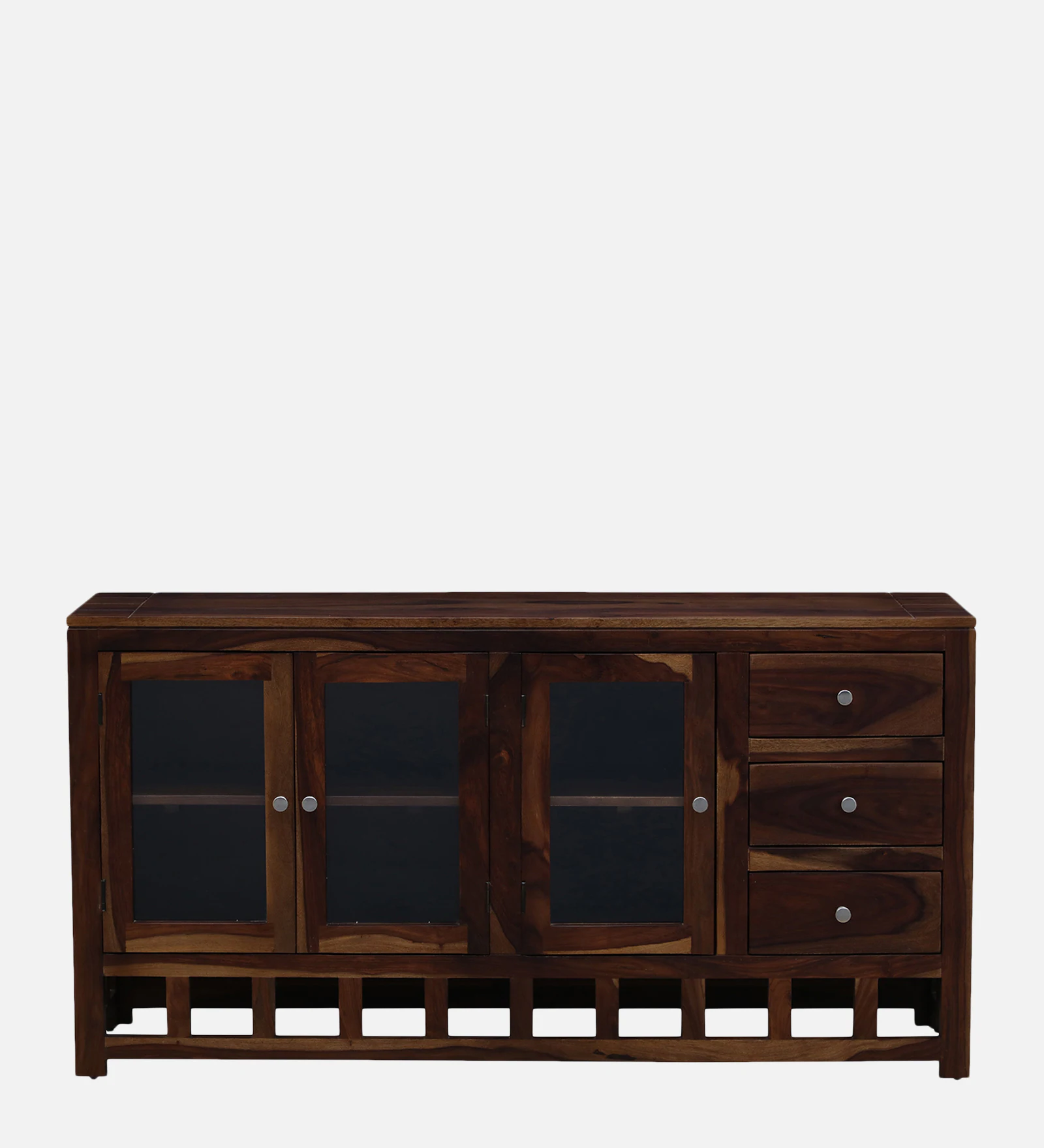Classic Solid Sheesham Wood Crockery Storage Cabinet - Image 4