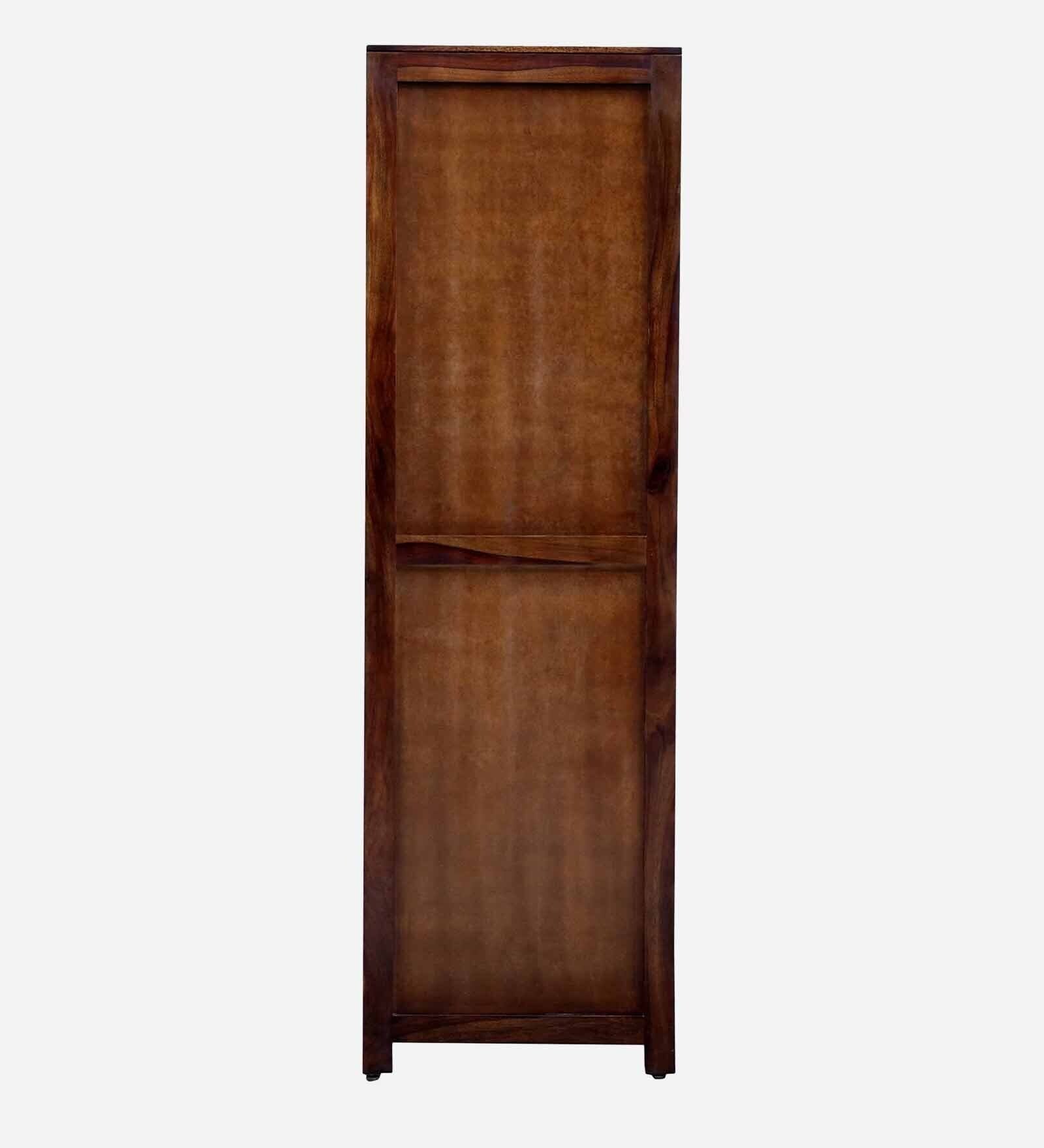 Classic Solid Sheesham Wood Single Door Bedroom Storage Wardrobe - Image 2