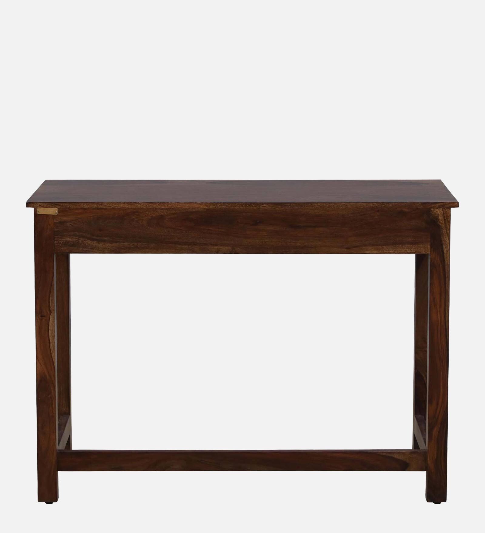 Classic Solid Sheesham Wood Study Table with Open Storage Shelf - Image 4