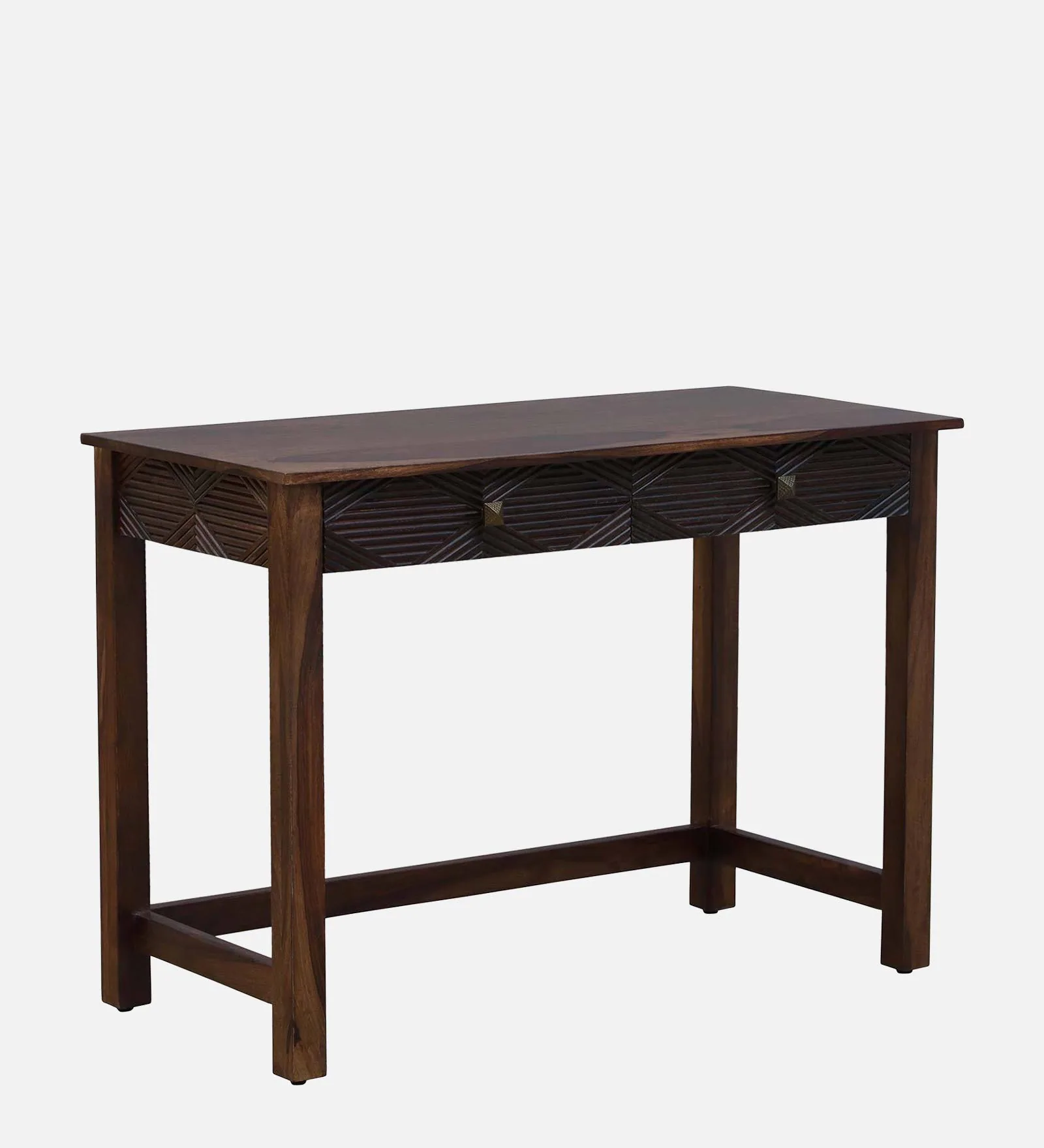Classic Solid Sheesham Wood Study Table with Open Storage Shelf - Image 5