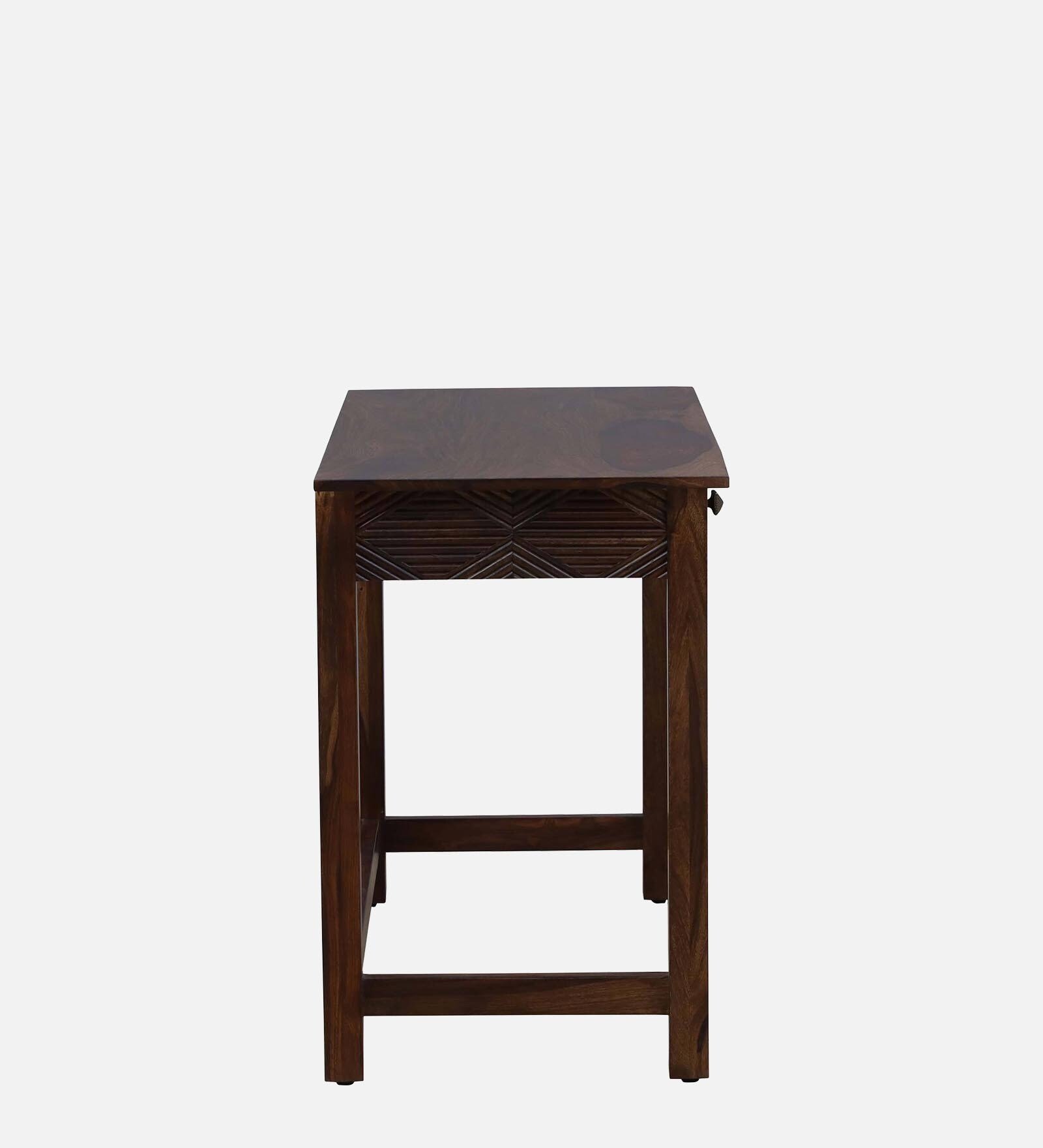 Classic Solid Sheesham Wood Study Table with Open Storage Shelf - Image 7