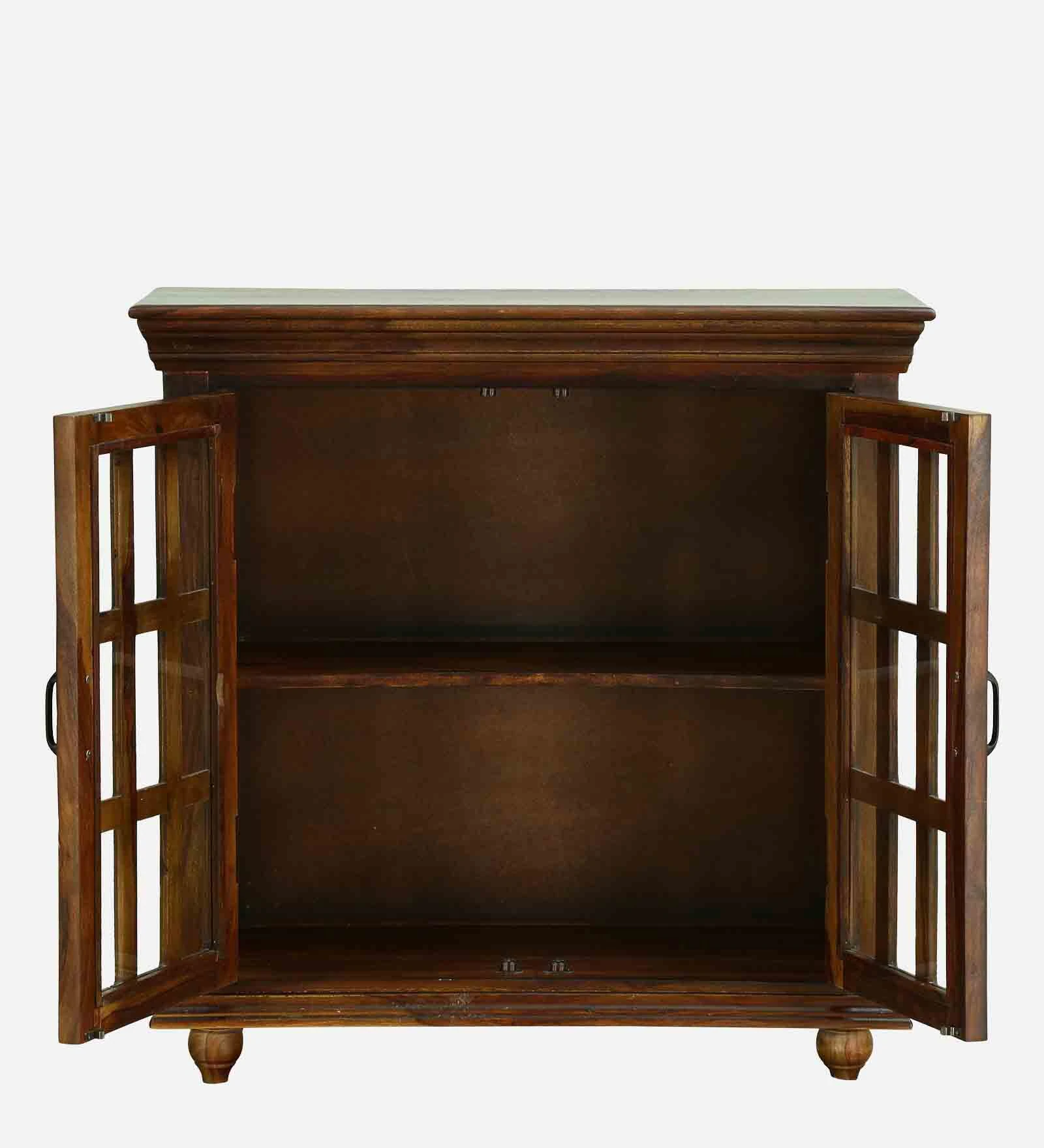 Classic Wooden Crockery Storage Unit with Glass Display Doors - Image 2