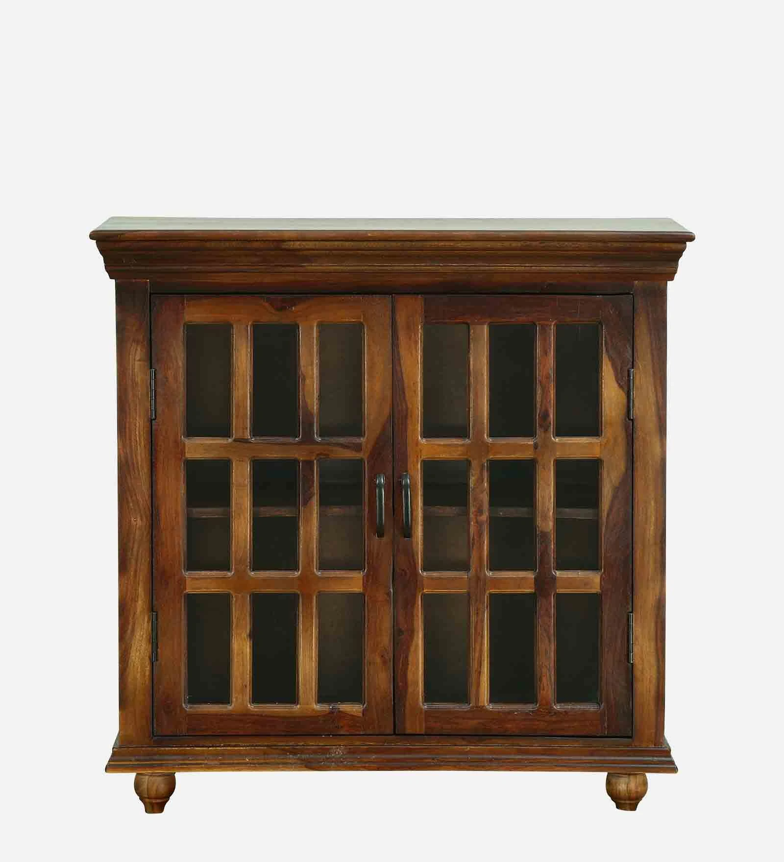Classic Wooden Crockery Storage Unit with Glass Display Doors - Image 5