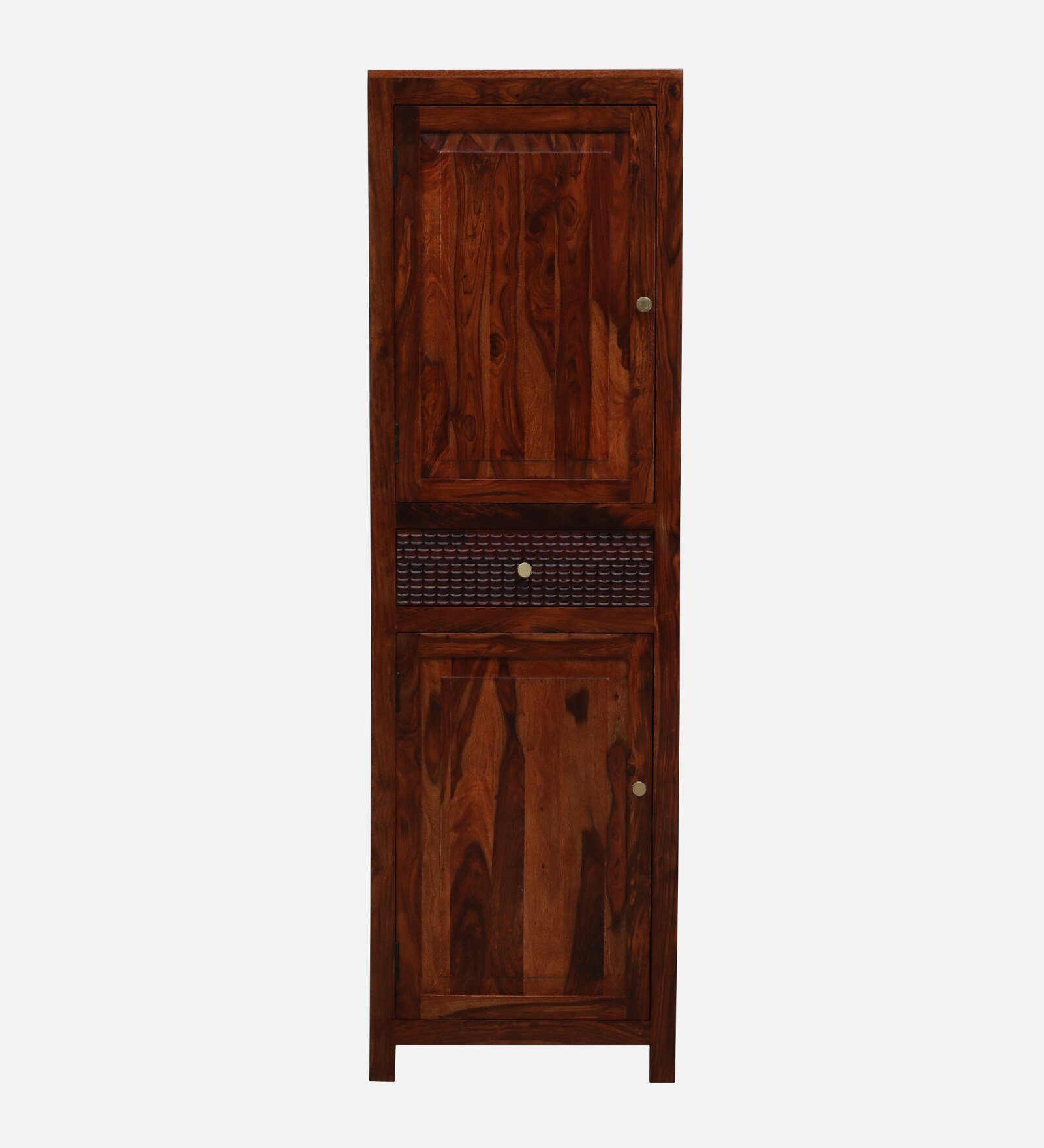Elegant Handcrafted Sheesham Wood One Door Wardrobe for Bedroom - Image 2