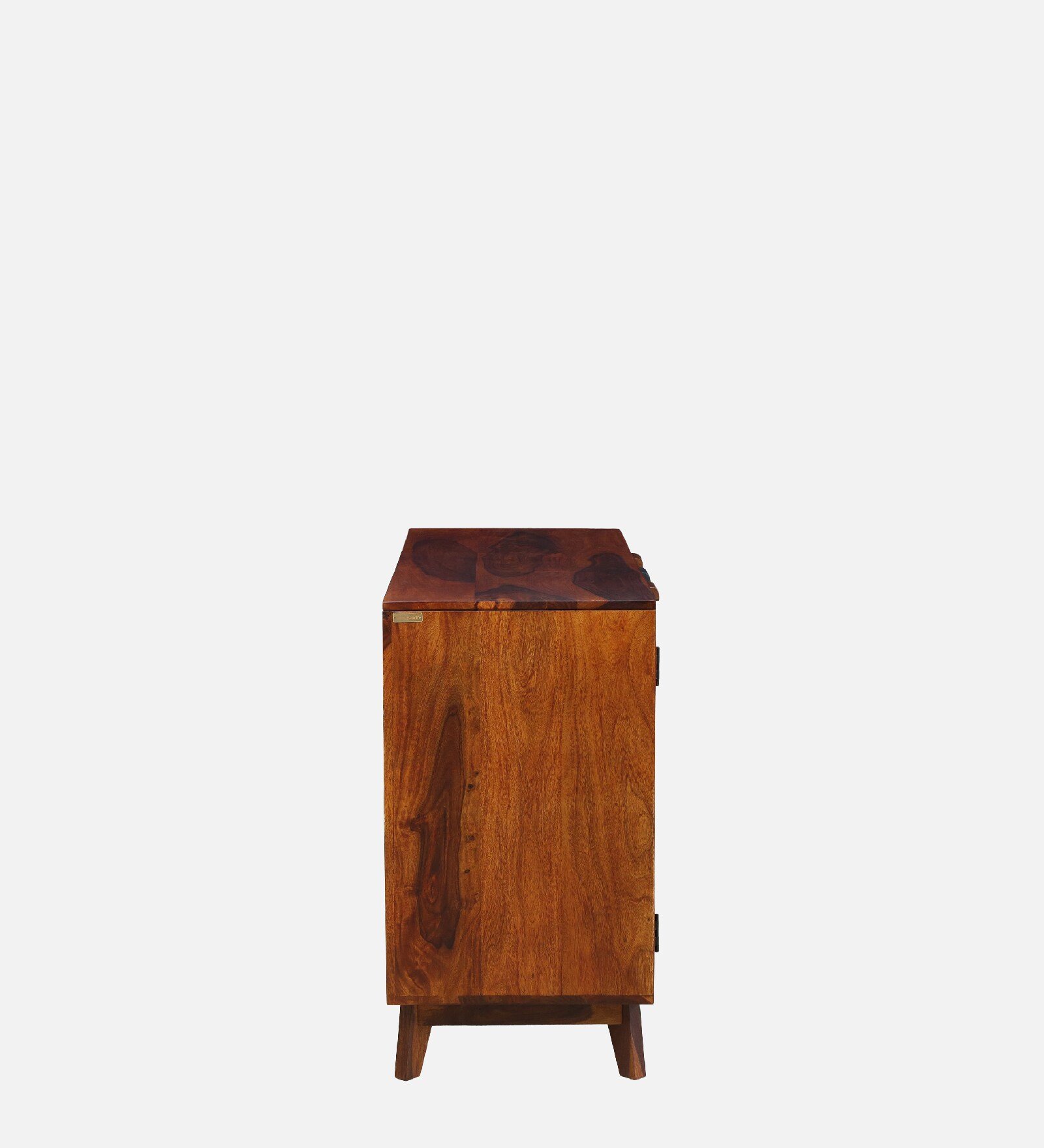 Elegant Solid Sheesham Wood Crockery Cabinet with Glass Doors - Image 2