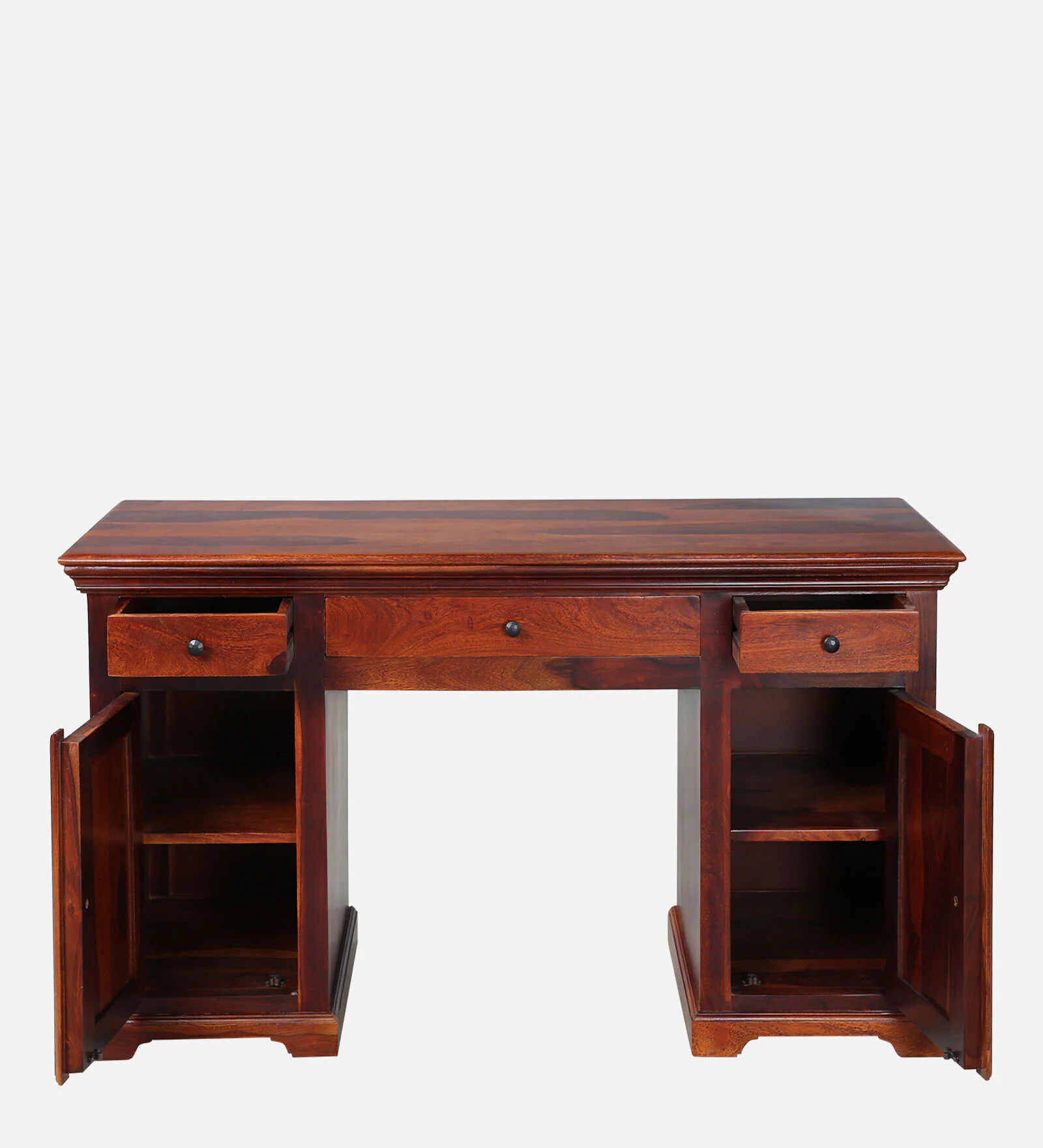 Elegant Wooden Study Table with Spacious Writing Surface - Image 2