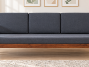 Natural Sheesham Wood Elegant Family Seating 3 Seater Sofa
