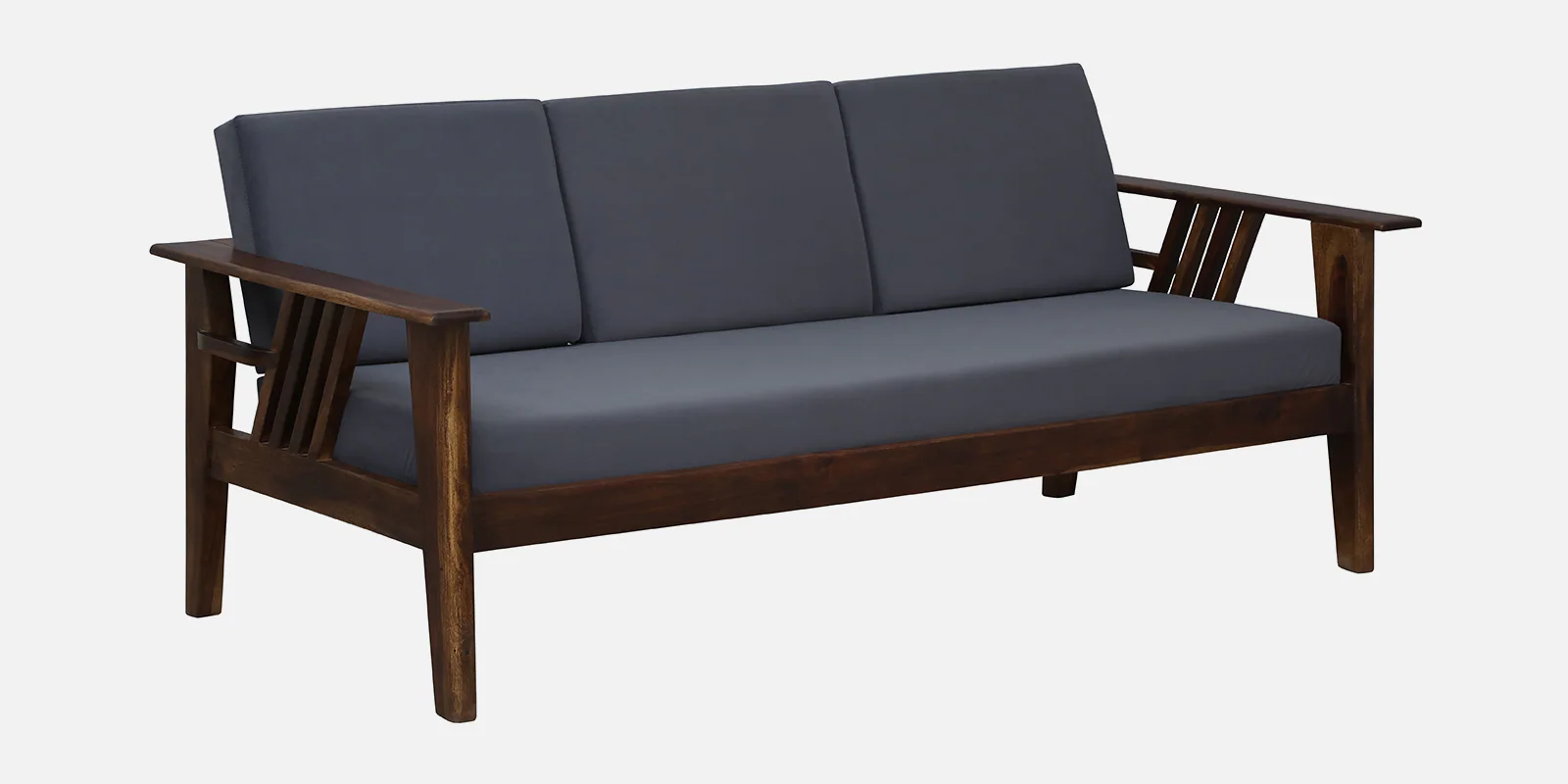 Natural Sheesham Wood Elegant Family Seating 3 Seater Sofa - Image 3