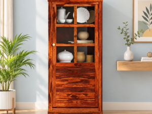 Premium Natural Wooden Crockery Display and Storage Unit