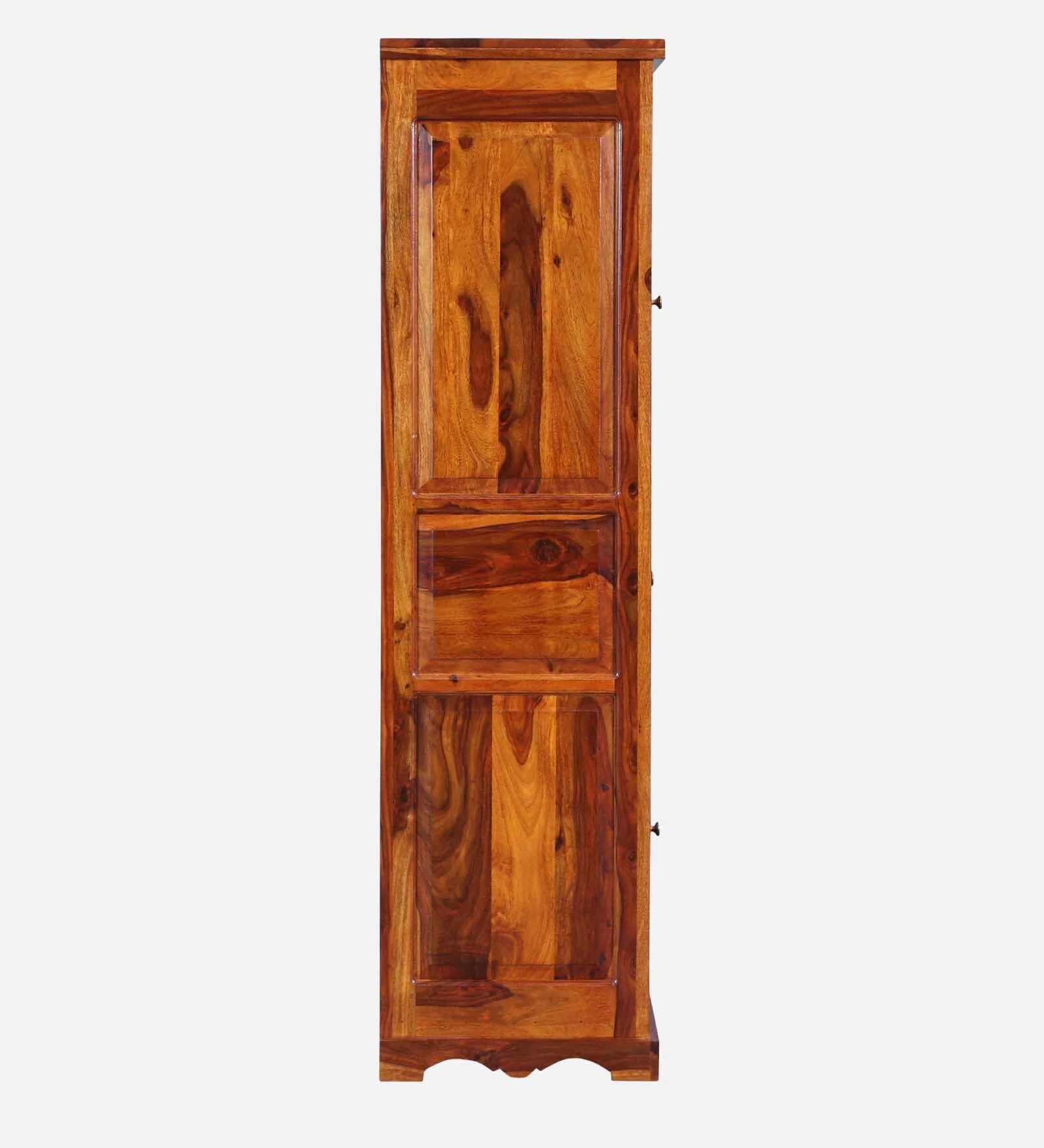 Premium Natural Wooden Single Door Clothes Storage Almirah - Image 7
