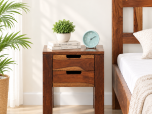 Premium Sheesham Wood Bedside Storage Cabinet