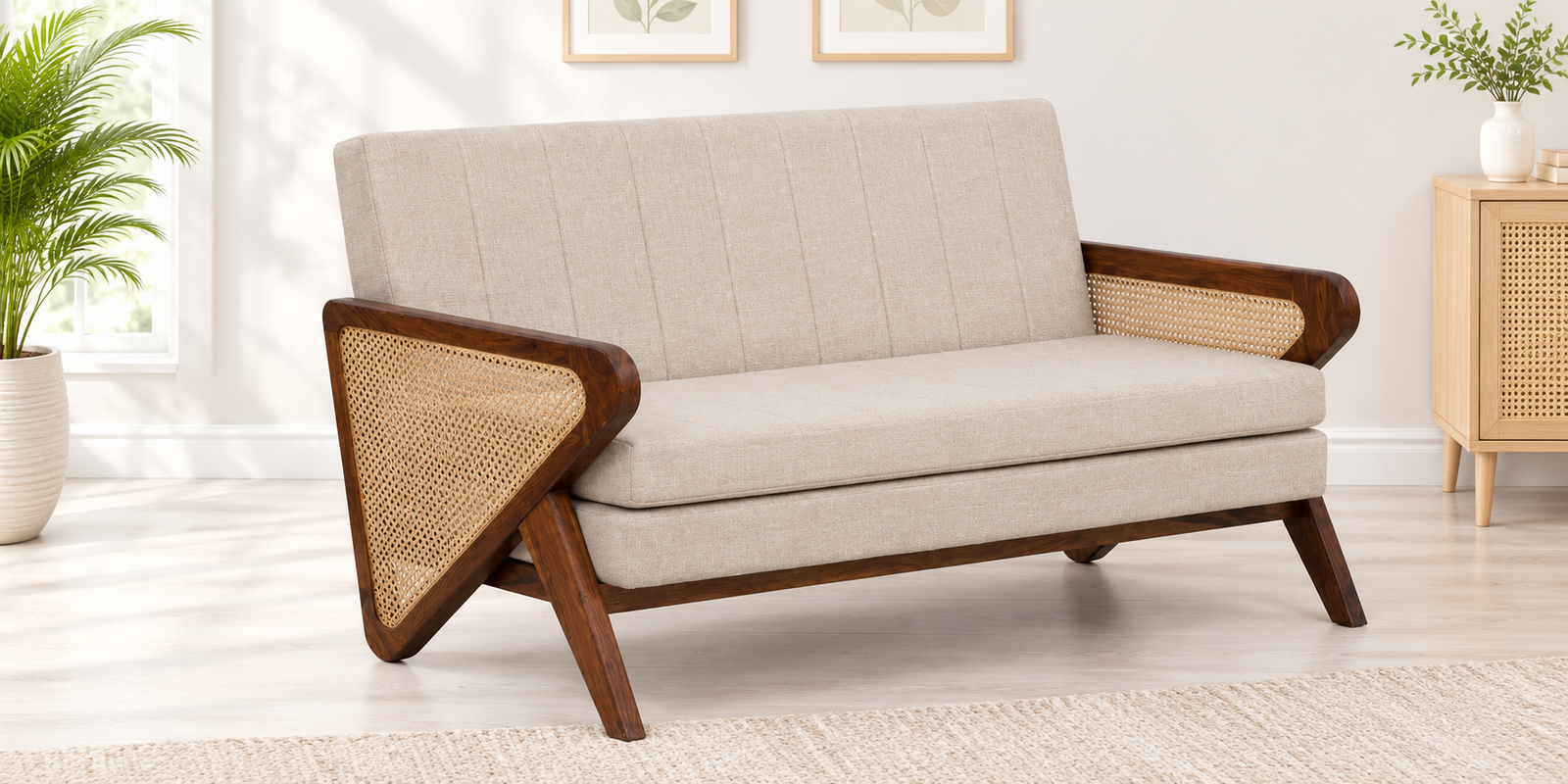Premium Solid Wood Modern Design 3 Seater Living Room Sofa