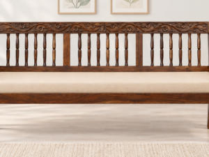 Royal Classic Solid Sheesham Wood 3 Seater Sofa for Living Room
