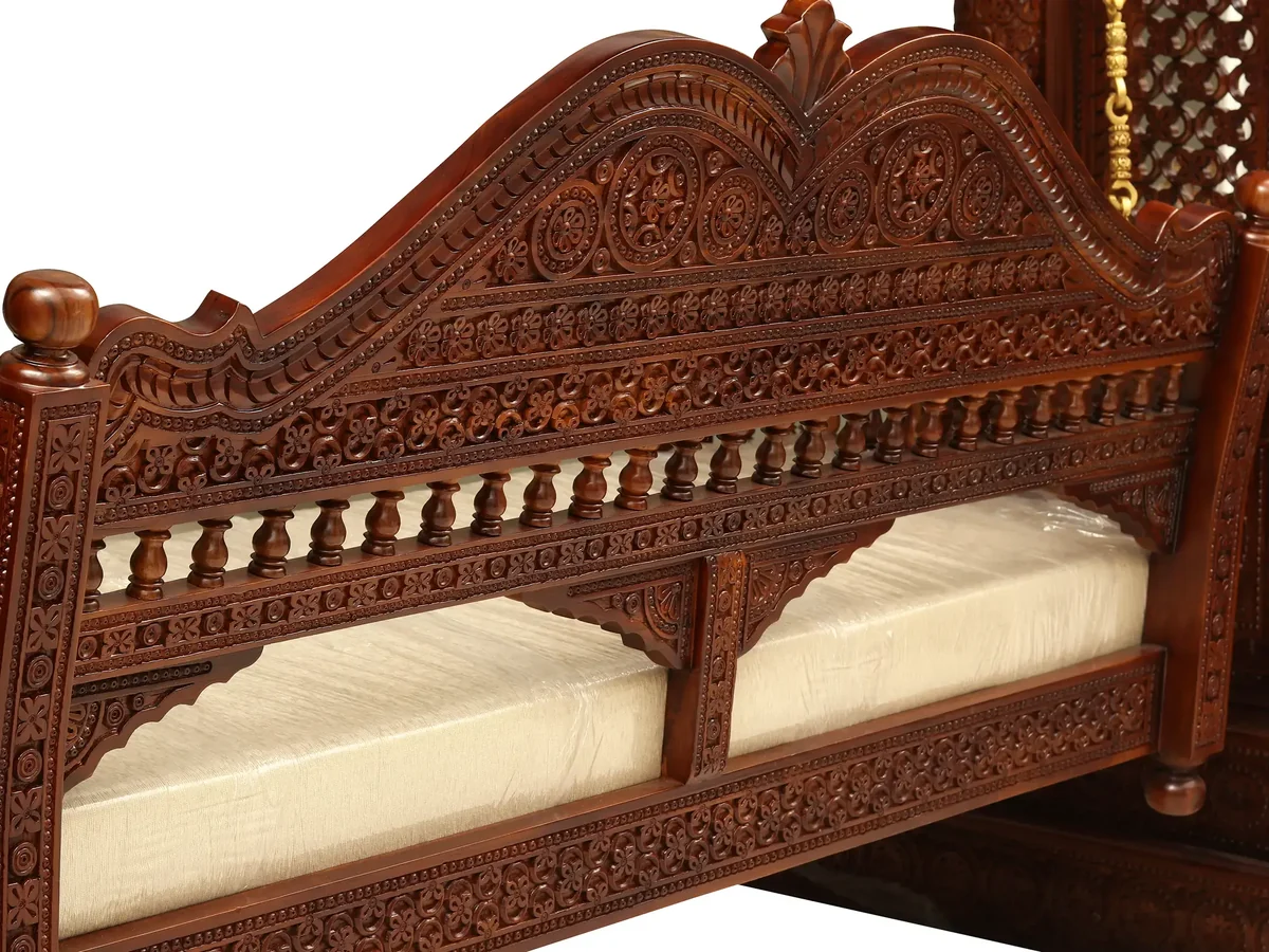 Royal Sheesham Wooden Swing with Elegant Carved Design - Image 8