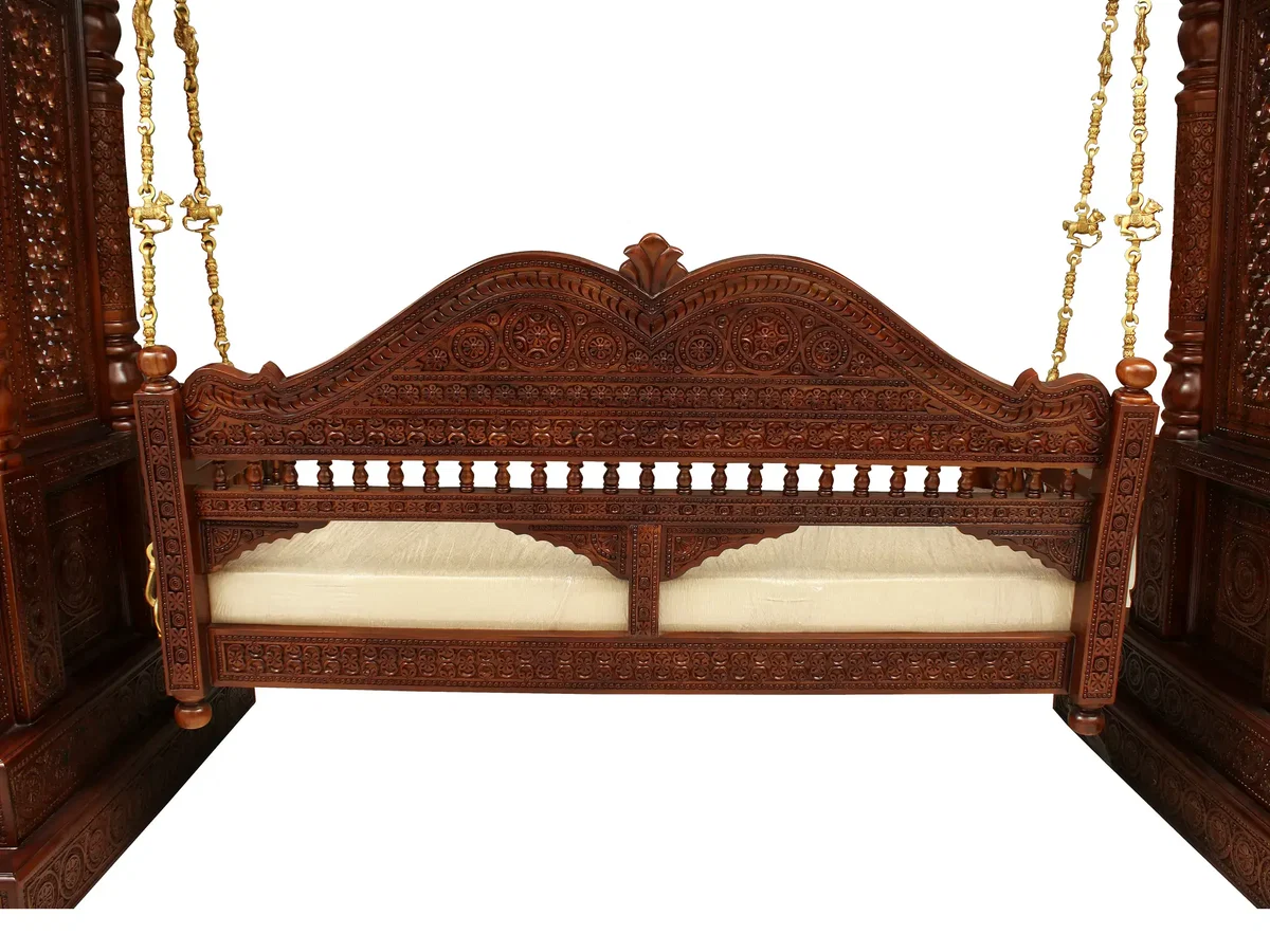 Royal Sheesham Wooden Swing with Elegant Carved Design - Image 9