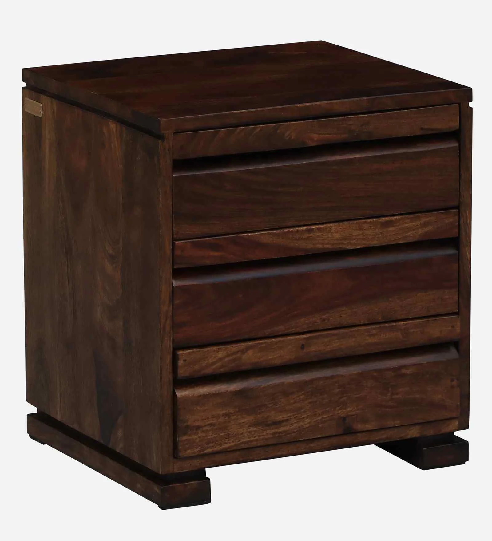 Rustic Natural Wood Bedside Storage Side Table - Image 7
