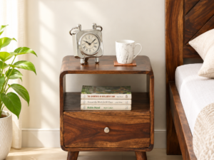 Timeless Solid Sheesham Wood Nightstand for Bedroom