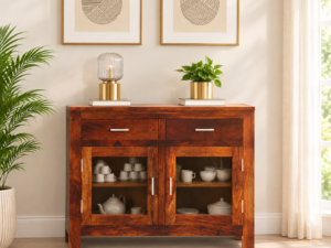 Traditional Solid Wood Dining Room Crockery Storage Cabinet