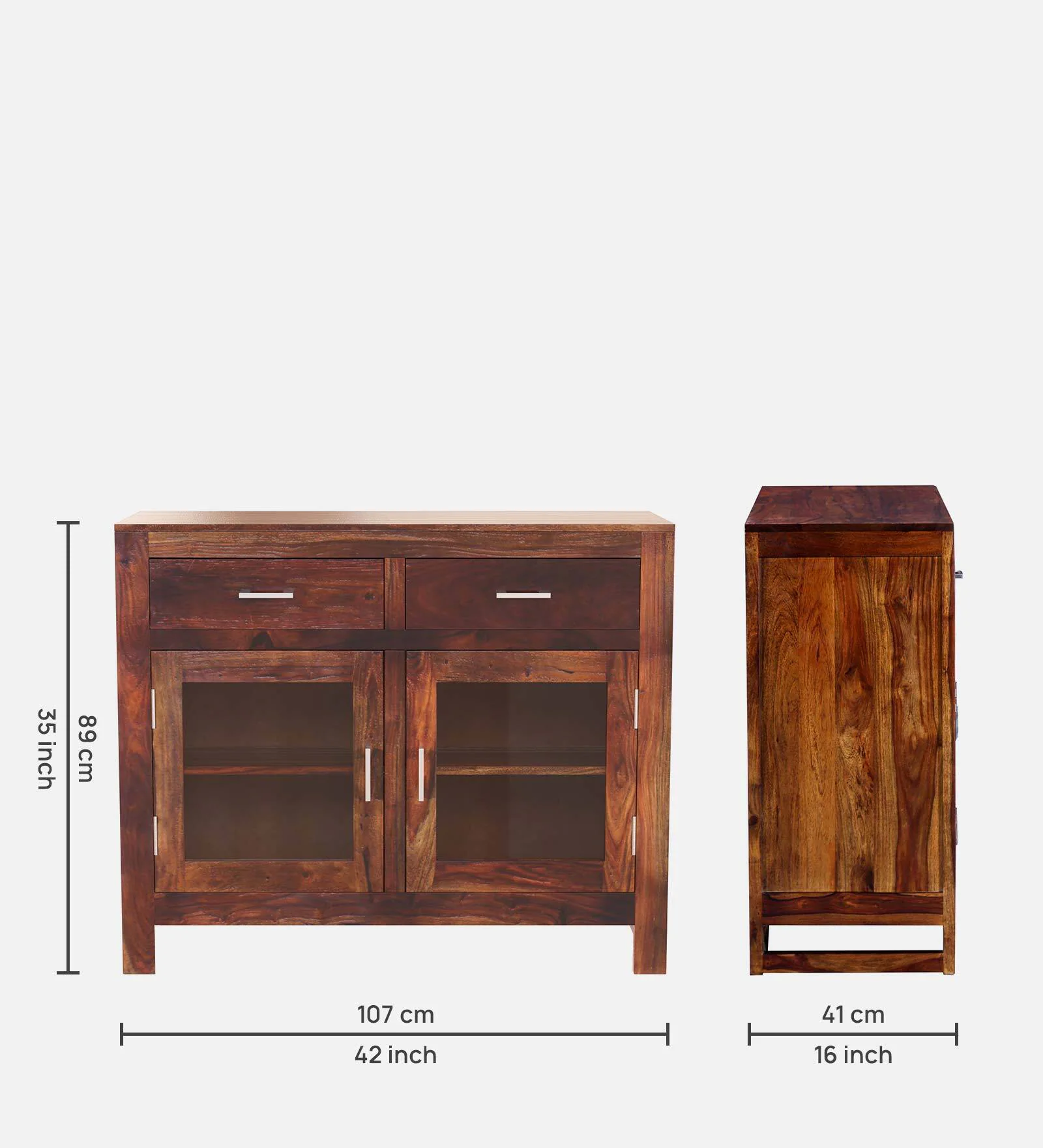 Traditional Solid Wood Dining Room Crockery Storage Cabinet - Image 3