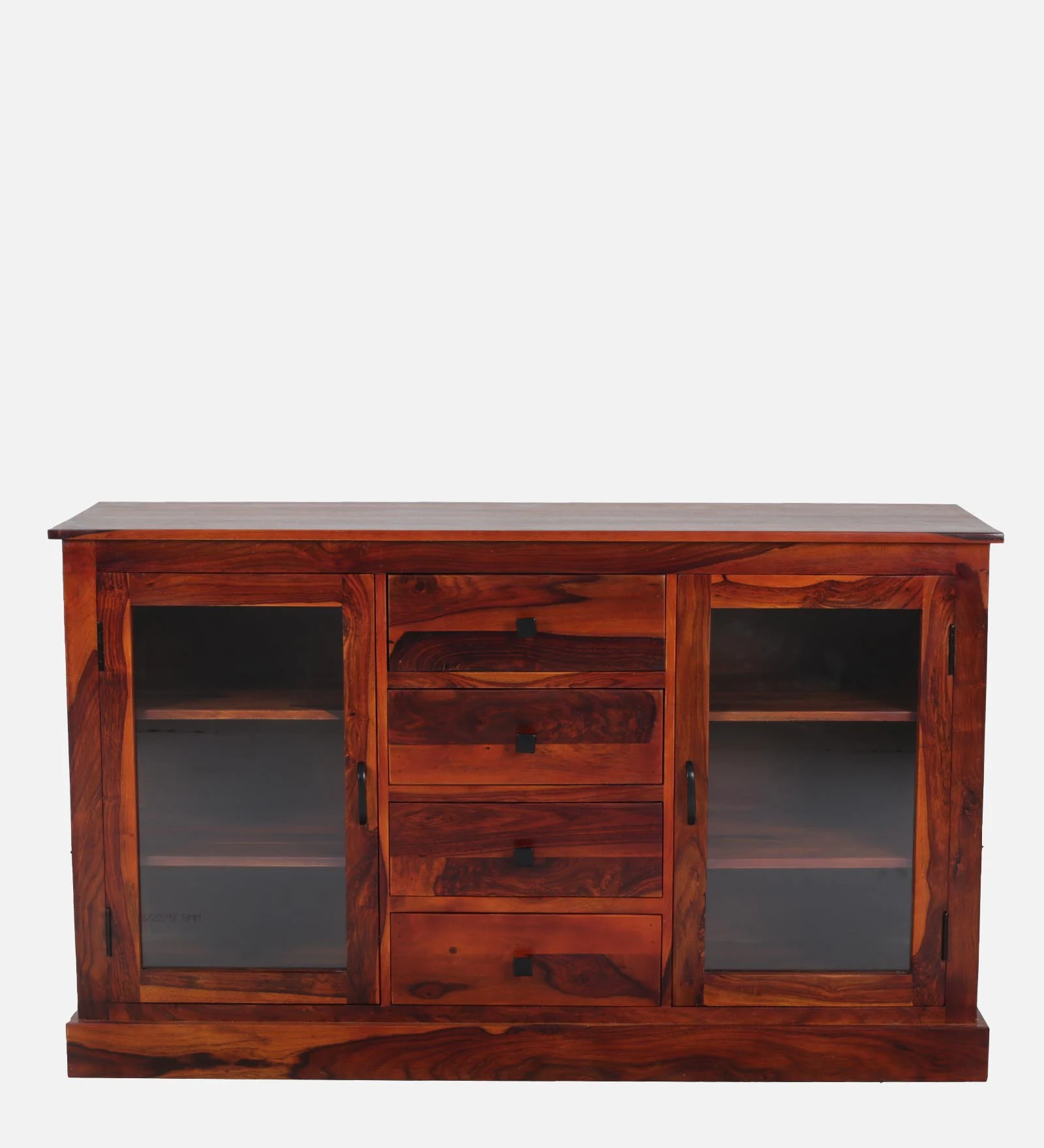 Elegant Handcrafted Sheesham Wood Crockery Display Cabinet - Image 5